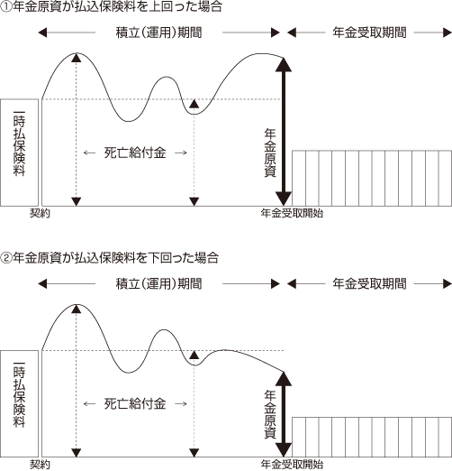 変額個人年金保険のイメージ図