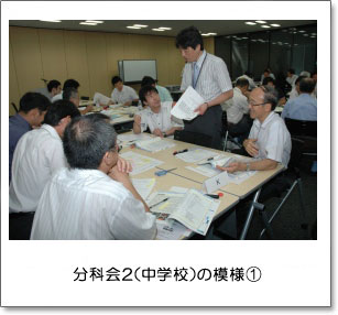 分科会2(中学校)の模様(1)
